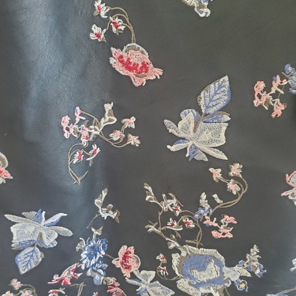 Bcbg Max Azria Embroidered Leather Tunic Dress - Picture 5 of 7